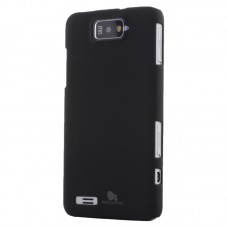 ZTE Grand Memo - Rubber Coating Hard Phone Protective Cover Case - Black